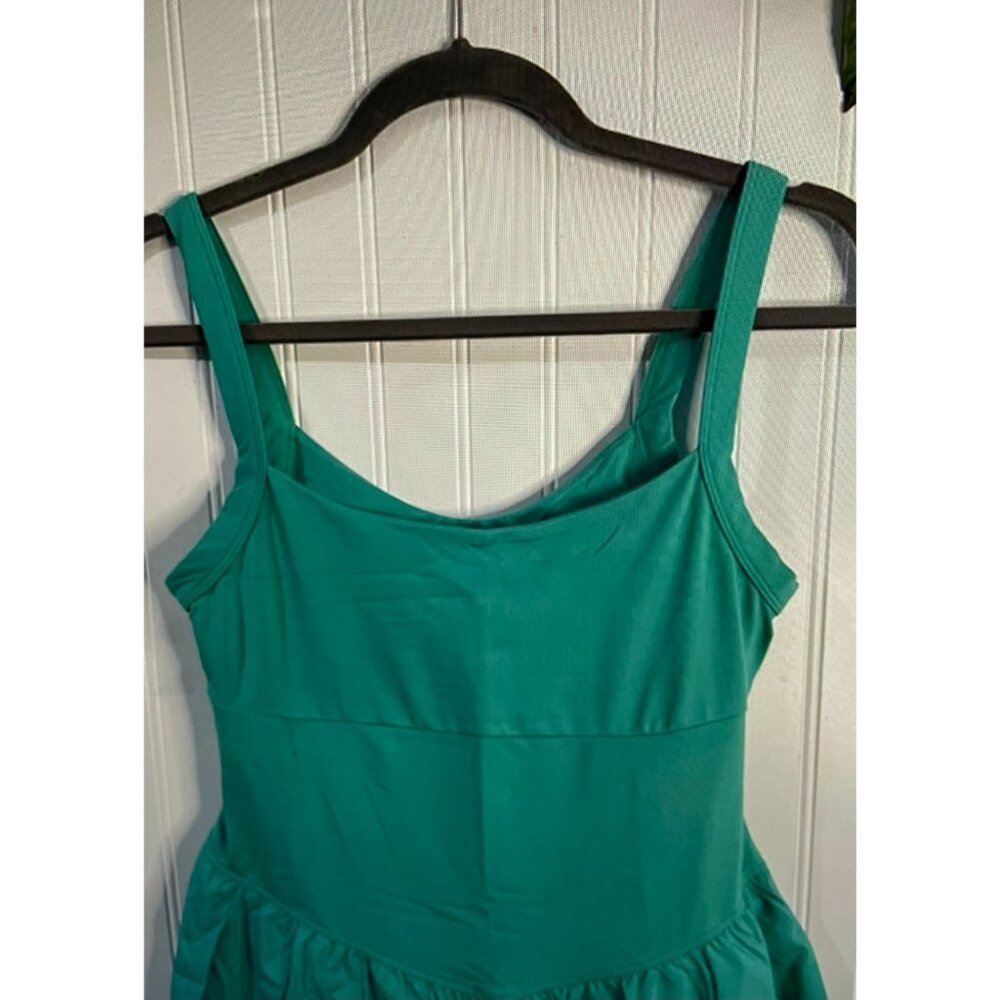 FP Movement Athletic Dress With Built-In Shorts&Pleated Skirt Turquoise Stretch - Picture 8 of 14